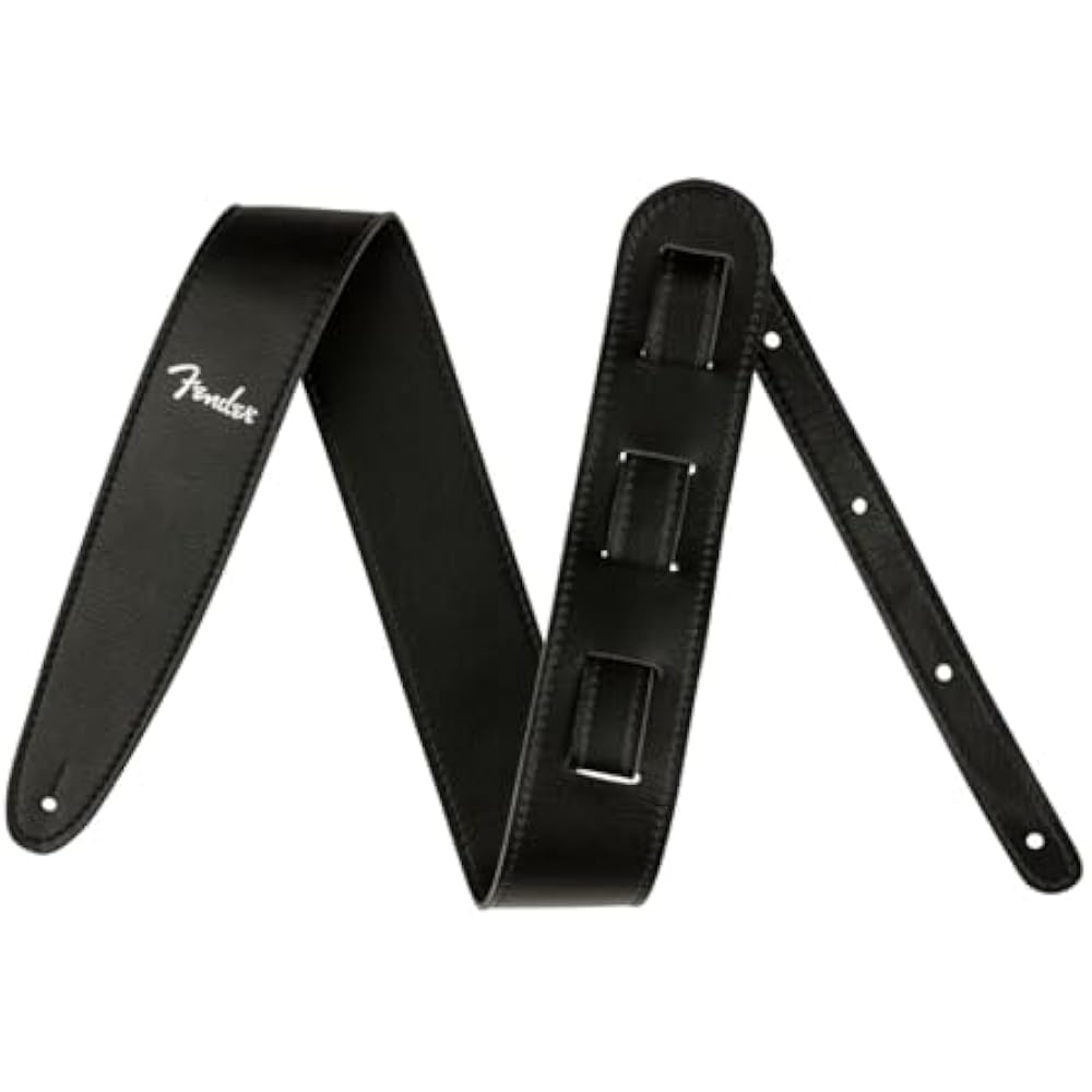Fender USA Vegan Leather Strap, Black, 2.5