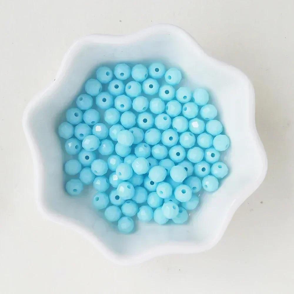 50 Stück Kristall Rondell Facettierte Glasperlen Für Schmuckherstellung DIY Damen Armband Halskette Schmuckzubehör 4*6mm