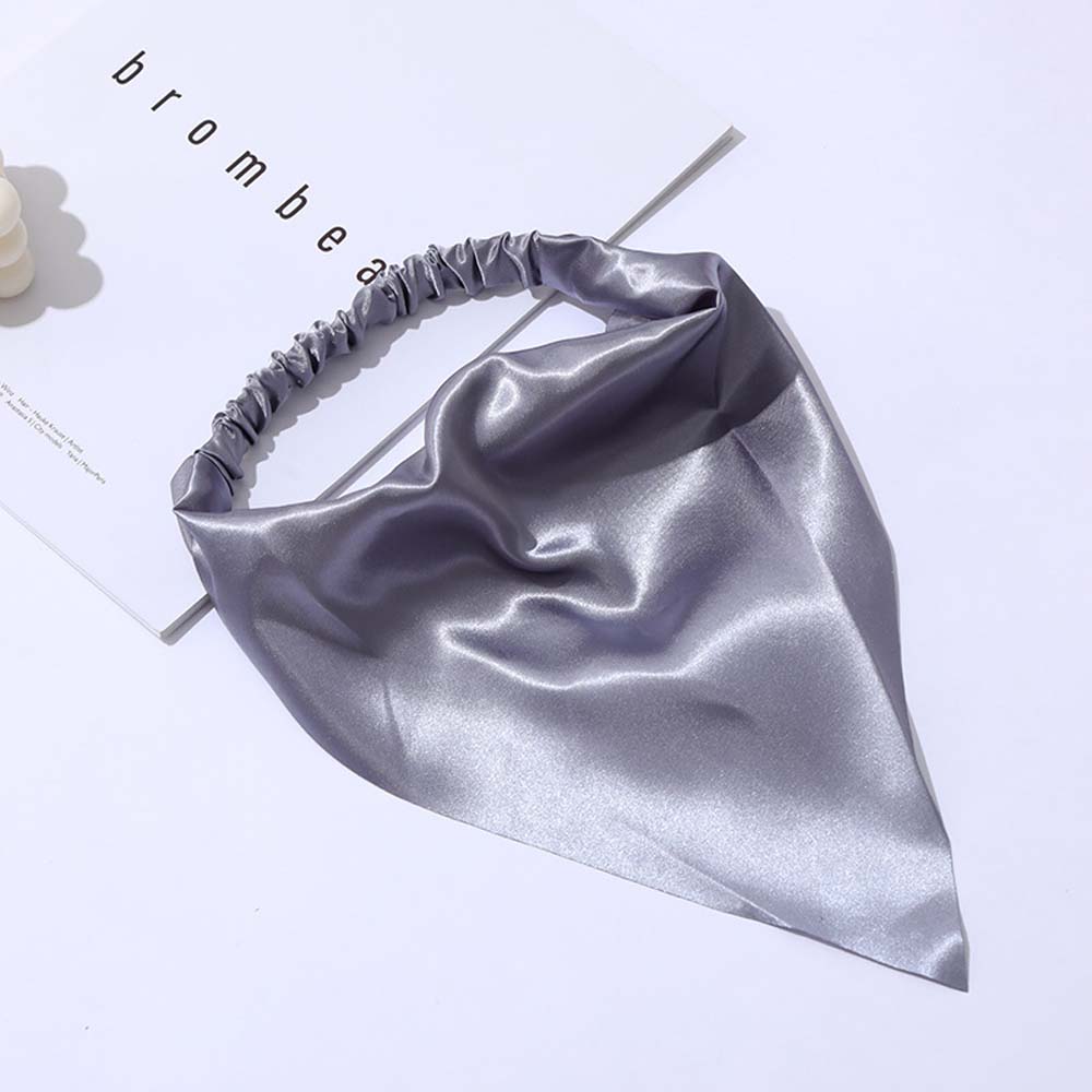 Glossy Elastic Women Headbands Hair Accessories Bandana Triangle Hair Scarf Turban Headwrap