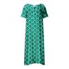 Women's Dress Button Floral Pocket Short Sleeve V Neck Casual Loose Dress