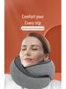 U-Shaped Memory Foam Travel Neck Pillow - No Head Tilt Support for Airplane and Office Use