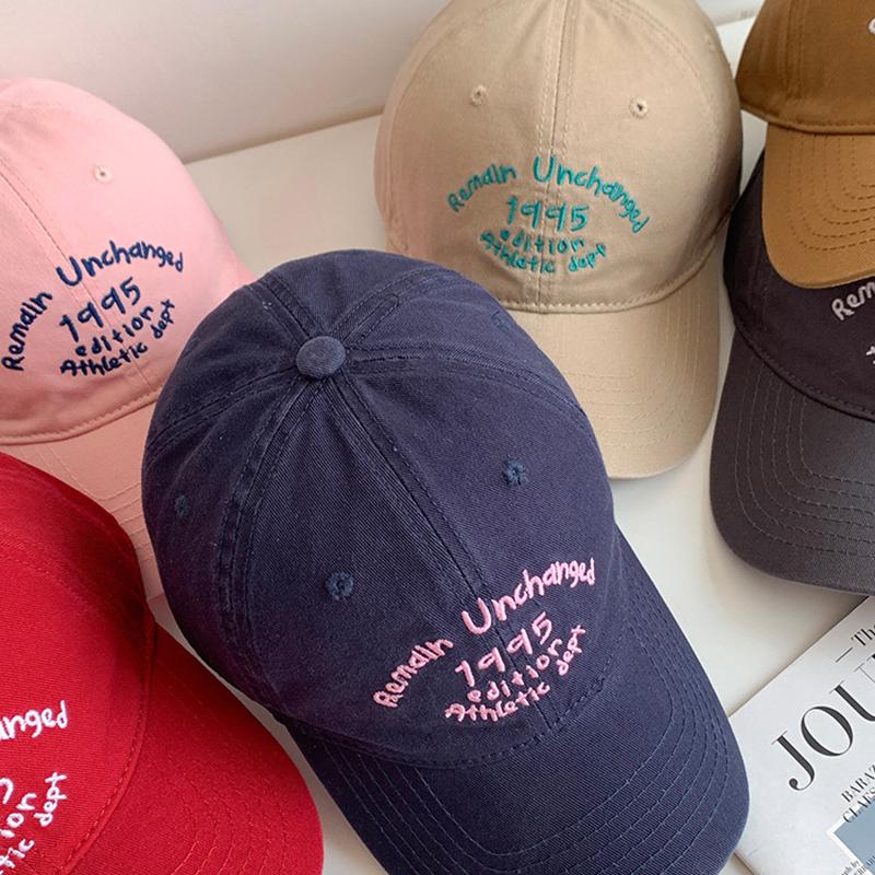 Ricygvm Letter Embroidery Baseball Cap For Women Fashion Duck Tongue Caps Korean Girl Outdoor Sun Visors Solid Cotton Peaked Hat