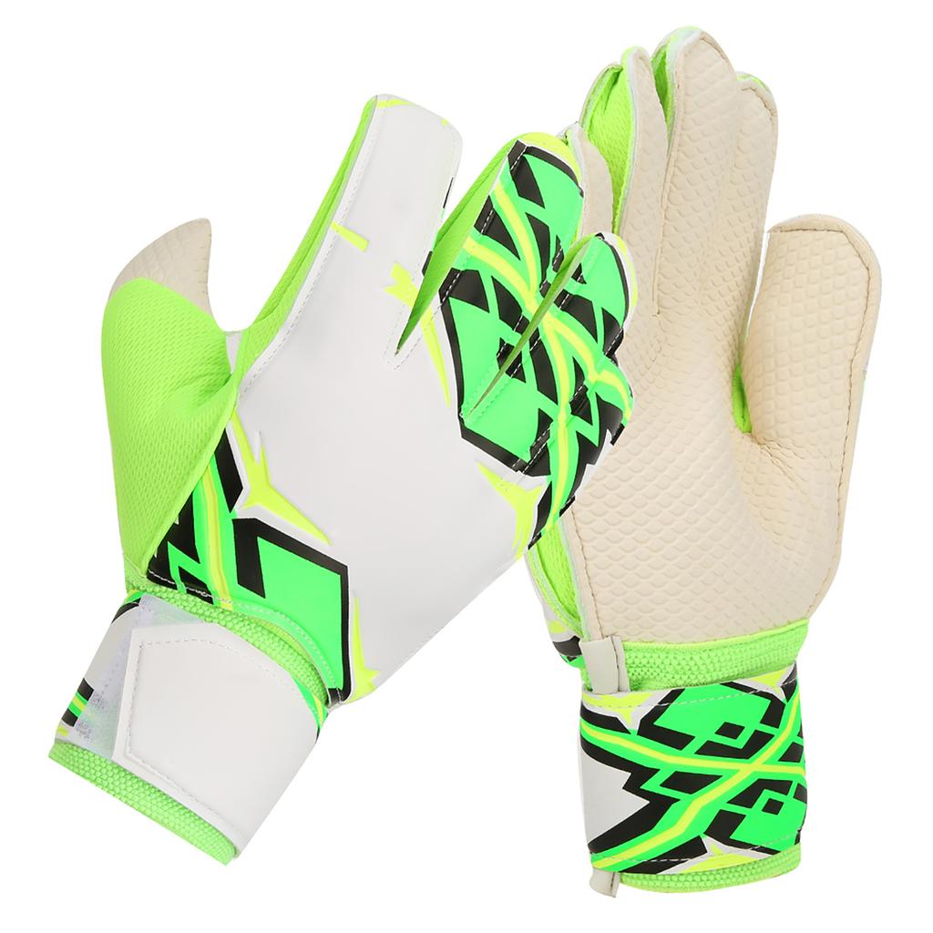 PU Green Teenager Adults Thicken Professional Football Soccer Goalkeeper Goalie Gloves Fingers ProtectorGreen #7