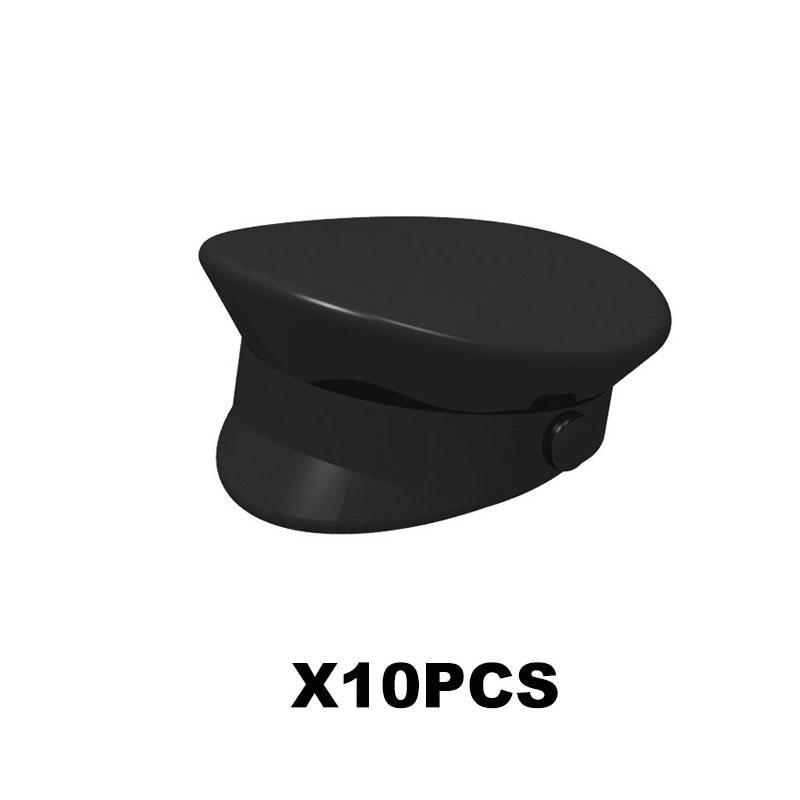 Military Building Blocks Accessories Soldier Figures Soviet Helmets Guard Hat Navy Pirate Firefighter Army Hats Mini Bricks Toys