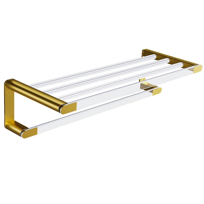New acrylic bathroom rack toilet non-punching bath towel rack wall-mounted light luxury towel rack single rod