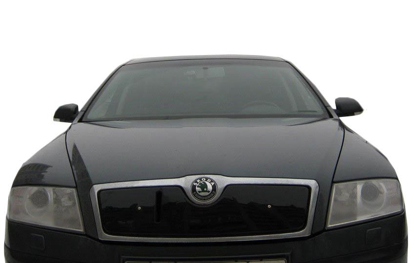 Зимняя накладка на решетку (верхняя) Матовая для Skoda Octavia II A5 2006-2010 гг