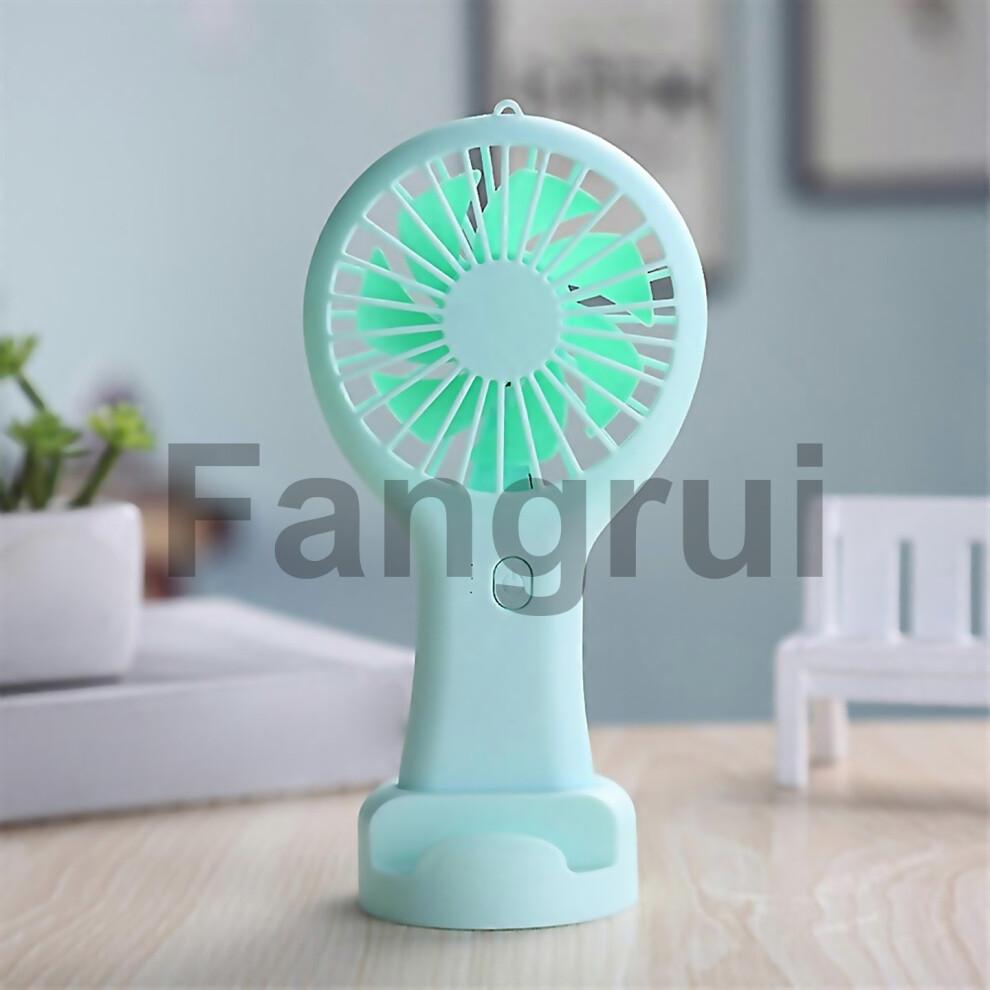For Portable Mini Handheld Fan Usb Rechargeable Fan Green