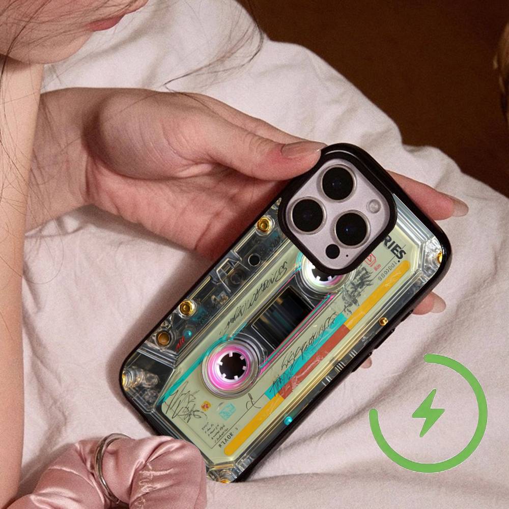 Vintage Cassette Tape Retro Style Magsafe For IPhone Phone Case 17 Air 16 15 14 Plus 13 12 Mini 11 Pro Max Thin Magnetic Cover