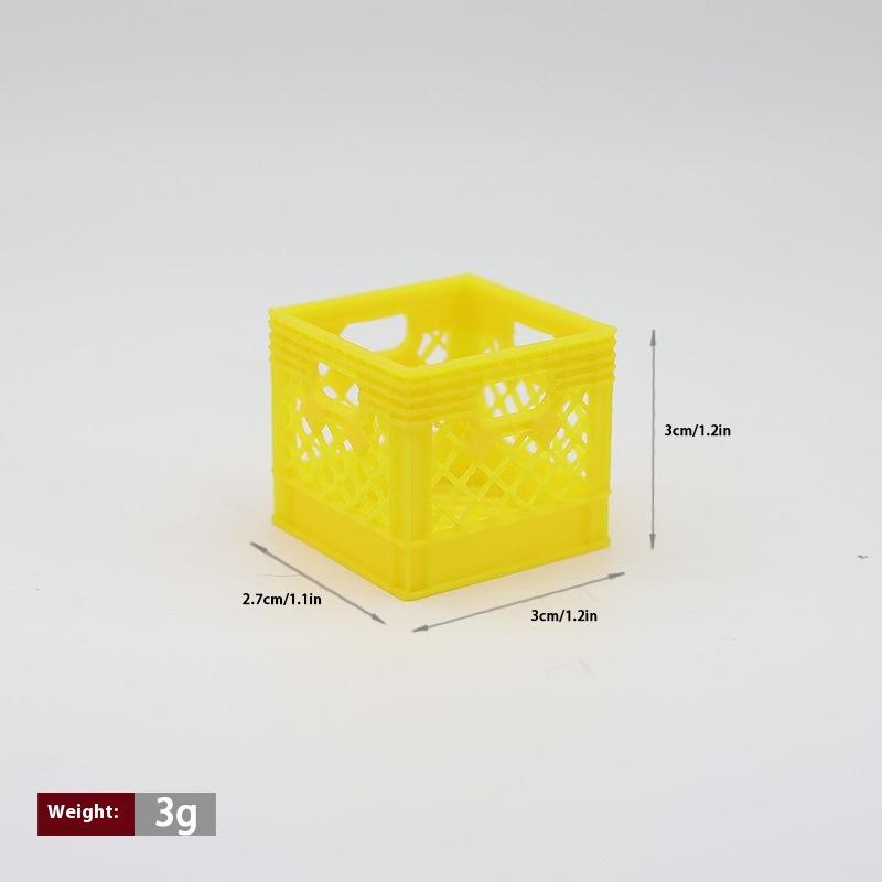 1 Piece 1:12 Dollhouse Miniature Handheld Beer Frame Model Food Storage Basket Kitchen Decor Toy Doll House Accessories