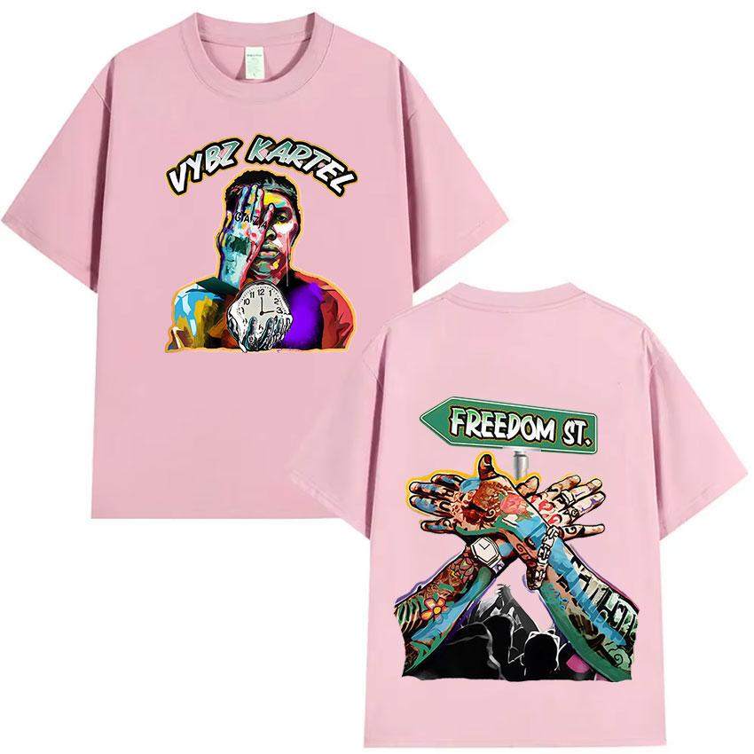 Rapper Vybz Kartel 2025 Grafická trička k novému albu Pánská móda Vysoce kvalitní bavlněné tričko Hip Hop Gotické Tričko s krátkým rukávem
