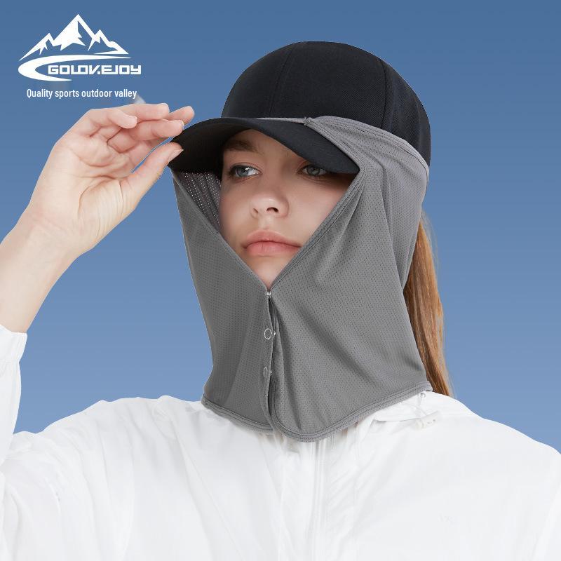 XTJ33 Quick-Dry Breathable Sun Hat with UV Protection & Detachable Face Shield for Outdoor Activities