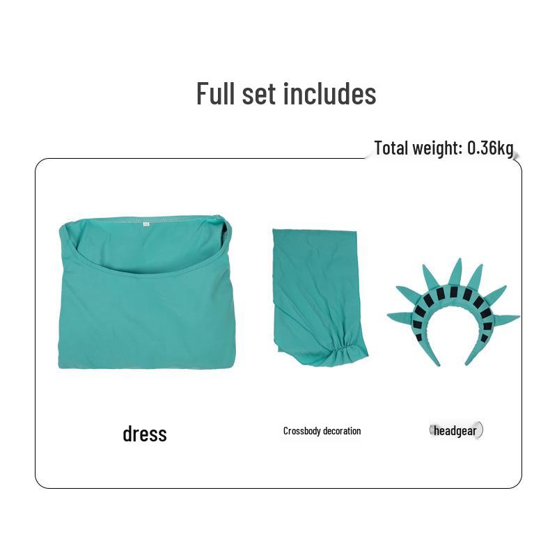 Athena Green Statue of Liberty Costume Dress XL