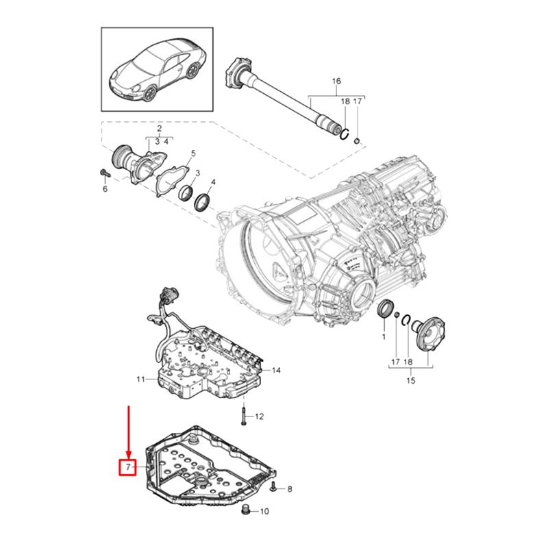 Car Transmission Oil Pan 9G132102500 For Porsche 911 718 981 987 Cayman Boxster 2009-2025 9G1 321 025 01