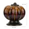 European Ceramic Pumpkin Door Knobs Cabinet Handles Single Hole Cupboard Drawer Pulls (White)