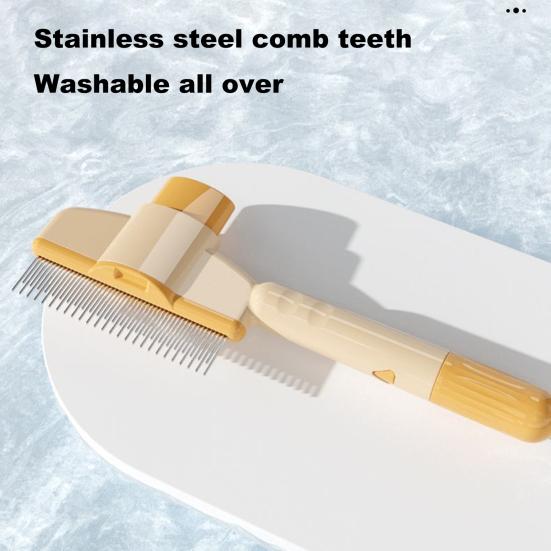 Pet Comb Self Cleaning Slicker Brush Dog Cat Grooming Detangling Tool Pet Hair Removal Comb for Short To Long Hair