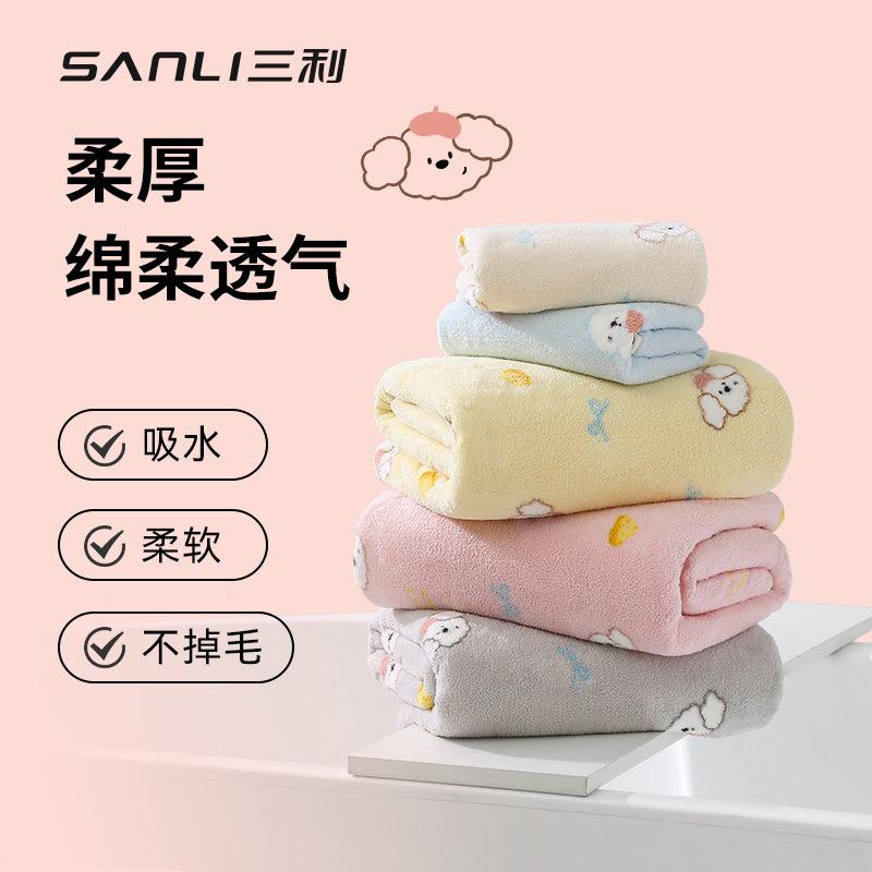 Towel Coral Fleece Household Cartoon Plus 90 * 170 Printed Bath Towel Adult Wrap Bath Towel