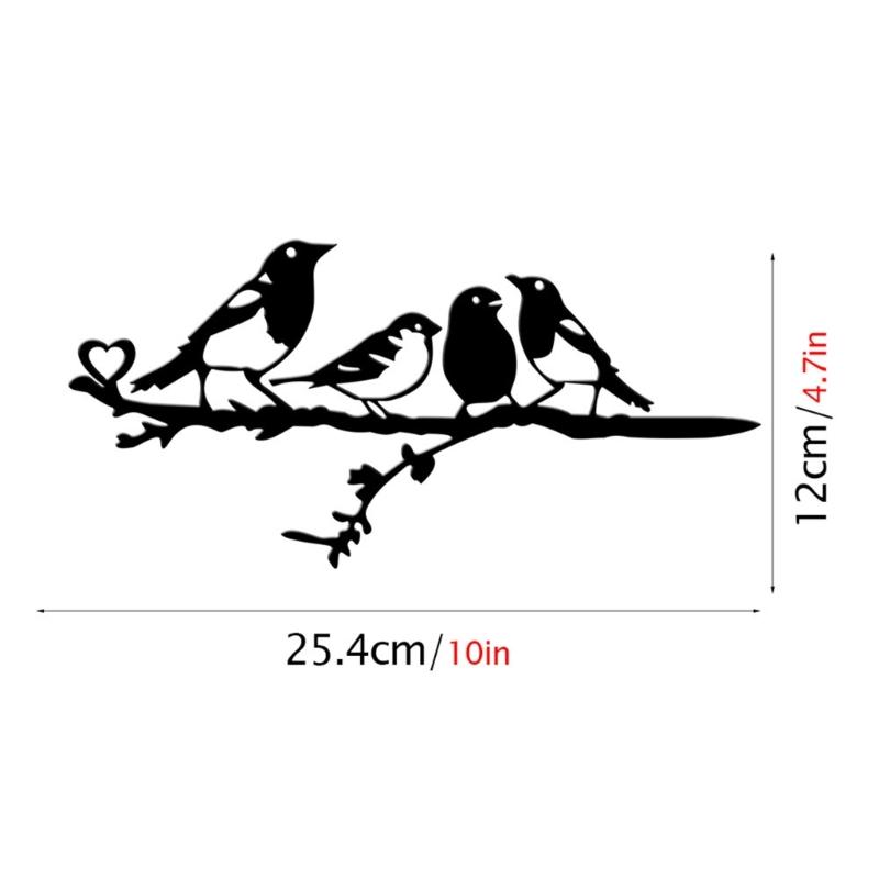 Metal Bird Stake Outdoor Garden Bird Statue Decorative Metal Animal Silhouettes for Tree Garden Decorative Bird Ornament