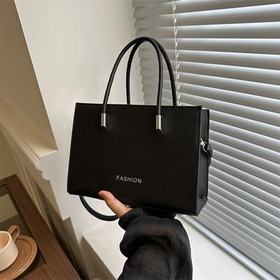 Φορητή με υφή μικρή τετράγωνη τσάντα γυναικεία άνοιξη 2024 νέα μονόχρωμη τσάντα ώμου μονόχρωμη ευέλικτη τσάντα messenger