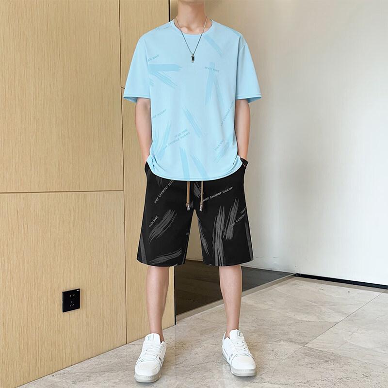 

Мужской летний комплект: футболка и шорты Playboy с функцией быстрого высыхания 3XL