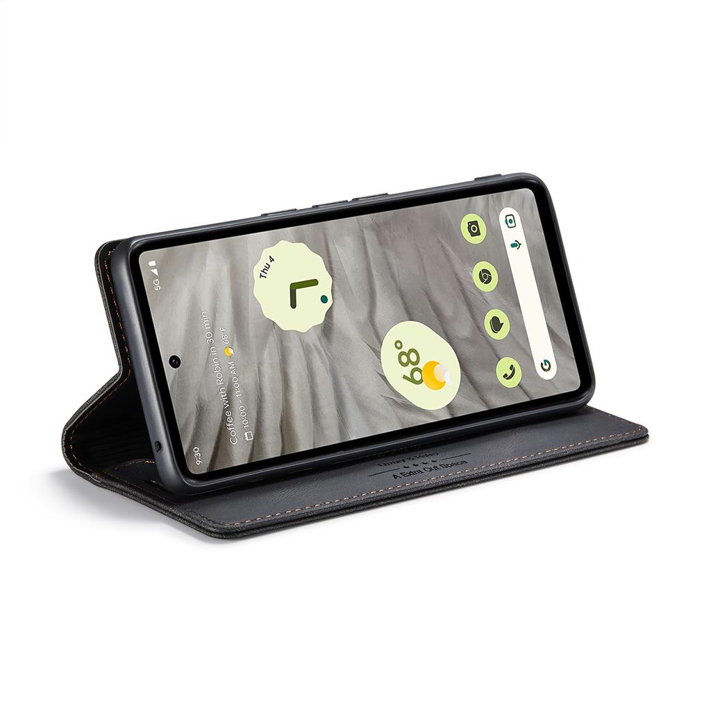 For Google Pixel 7a Wallet Case AUTSPACE A01 Leather Stand Cover with RFID Blocking Card Holder