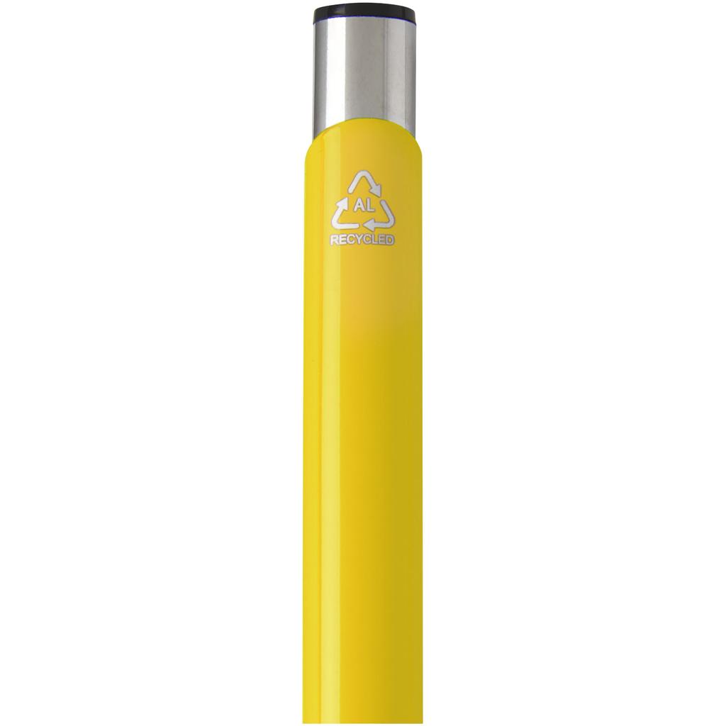 Pen of Recycled Aluminum "Moneta" (black Ink) Yellow