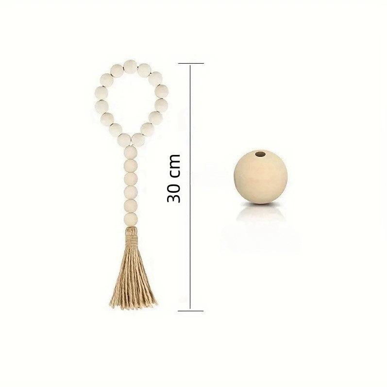 Boho Farmhouse Beaded Tassel Wall Hanging for Newlyweds Housewarming Decor