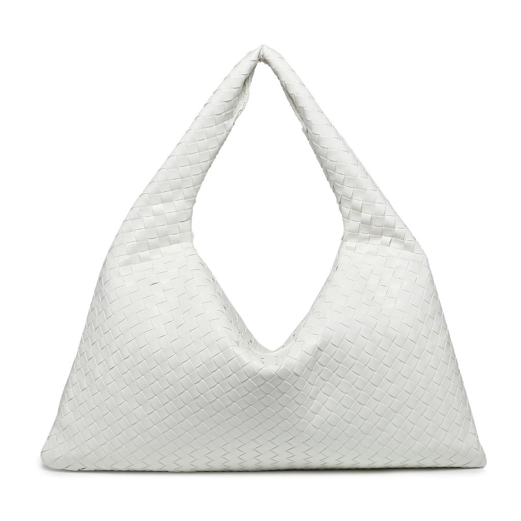 2026 Stylish Large Handmade Woven Tote Bag with Spacious Design – Perfect for Commuting and Shoulder Carrying