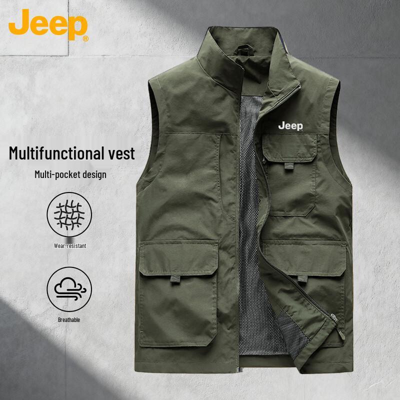 

JEEP Men s American Workwear Multi-Pocket Vest 3XL