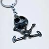 Skeleton Doll Bag Keychain Friendship Couple Key Holder Black