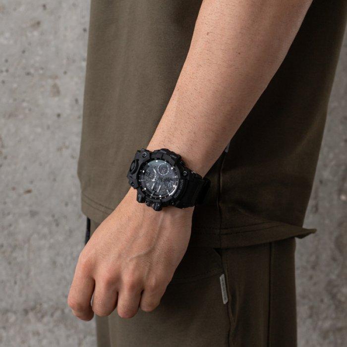 Men's Sports Tactical Watch Besta Power Black with Stopwatch and Alarm Clock