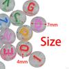 200 Pieces Acrylic Jewelry Beads 1.5 Mm Hole Loose Beads, Alphabetic Number Bead, for Key Chains