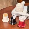 1pc Creative Thumb-Shaped Ceramic Toothpick Holder - Durable Ceramic Kitchen ,Dining Decor, Holds Toothpicks, Swabs , Floss, Red/Black/White,