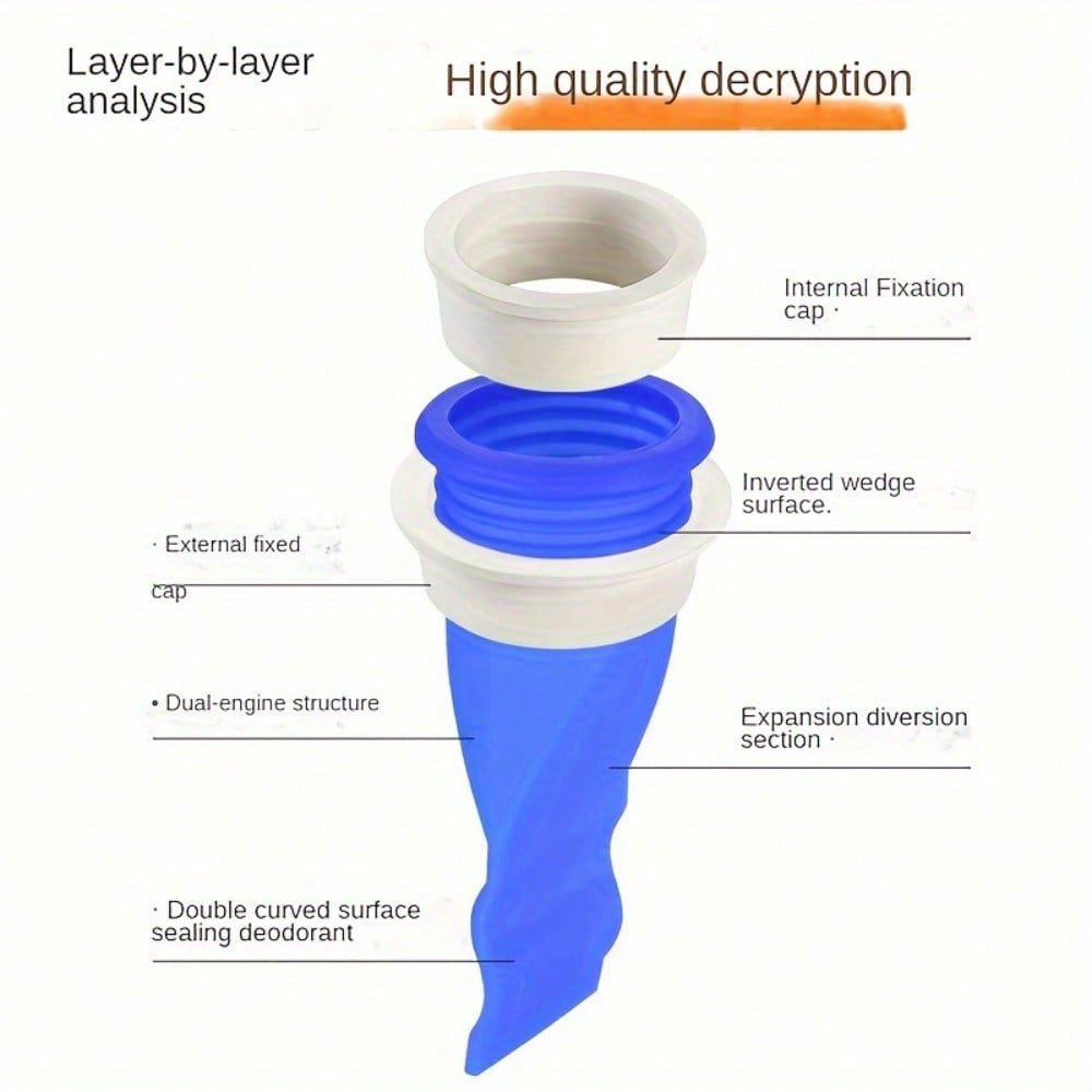 Anti Odor Floor Drain, Plastic Sewer Deodorizing Core Tube Filter, Bathroom Drain Sealing Plug, Silicone Deodorizing Sealing Ring
