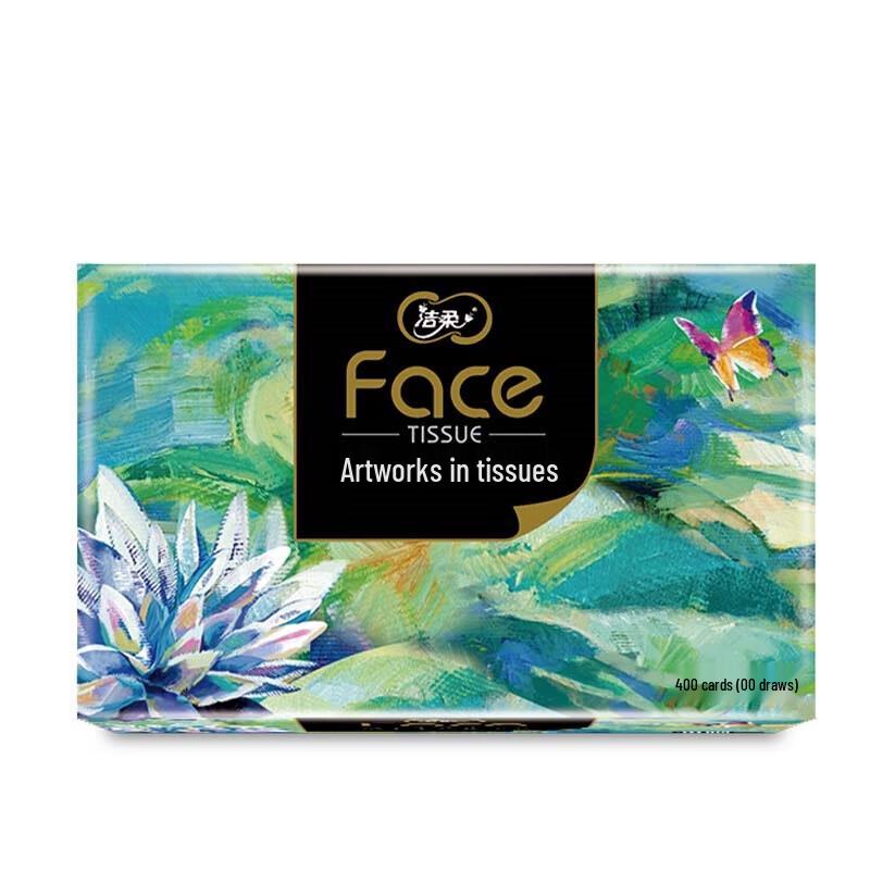 Jie Rou Art Oil Painting Face 4-Ply Facial Tissues, 18 Packs