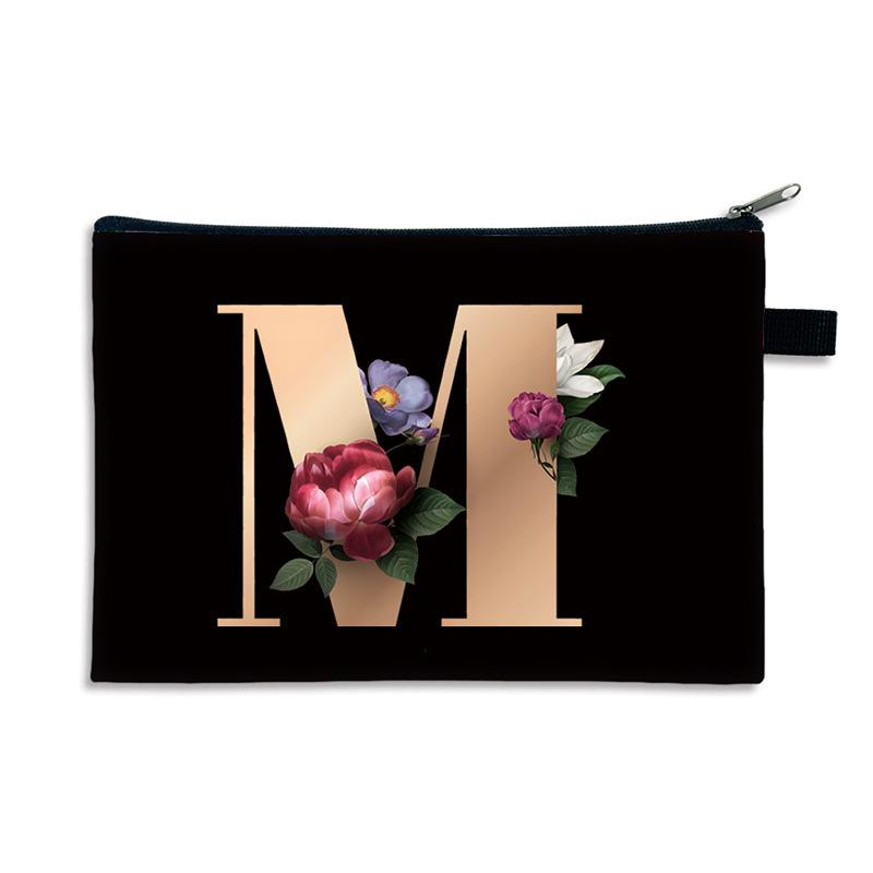 Kreativní potisk písmen malá taštička na drobné polyester zip malá taška multifunkční úložný prostor příruční peněženka