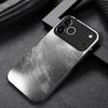 Silver black brushed pattern glass phone case suitable for iPhone 17 16 15 14 13 12 11 Pro/Max/Plus anti drop and shockproof