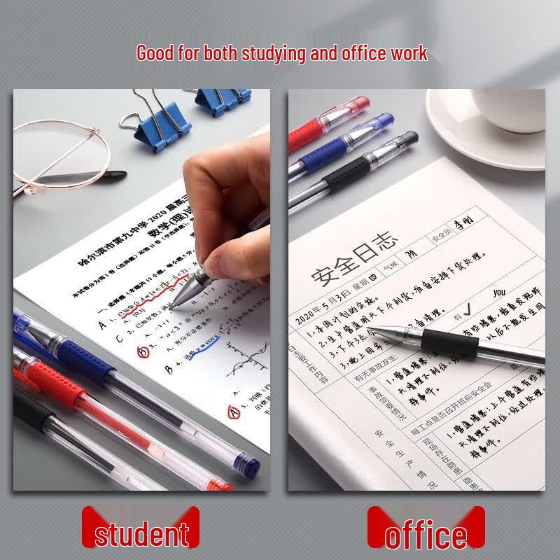 Shu Xing 0.5mm Black Quick Dry Bullet Tip Gel Pen, 100-Pack