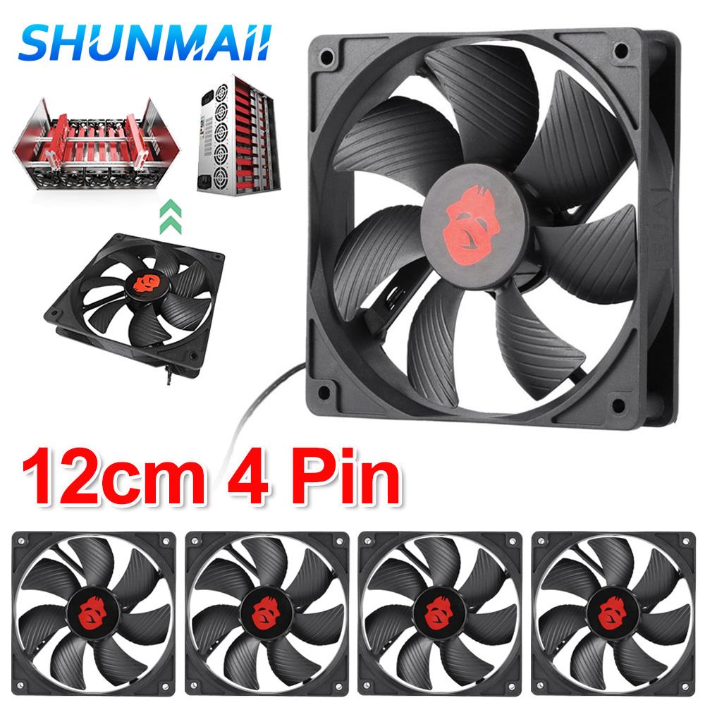 Class12cm Big 4 Pin High Speed Desktop Chassis Fan 12V Computer Case Radiator Cooler PC Desktop Laptop Classic Accessaries Part