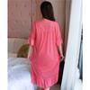 Summer Ladies Plus Size Ice Silk Two-piece Lace Homewear Sling Nightdress