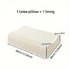 Latex Pillow Smooth Comfortable Sleeping Pillow Breathable Durable Ergonomic Support Latex Pillow for Bedroom Dorm Hotel Bedding