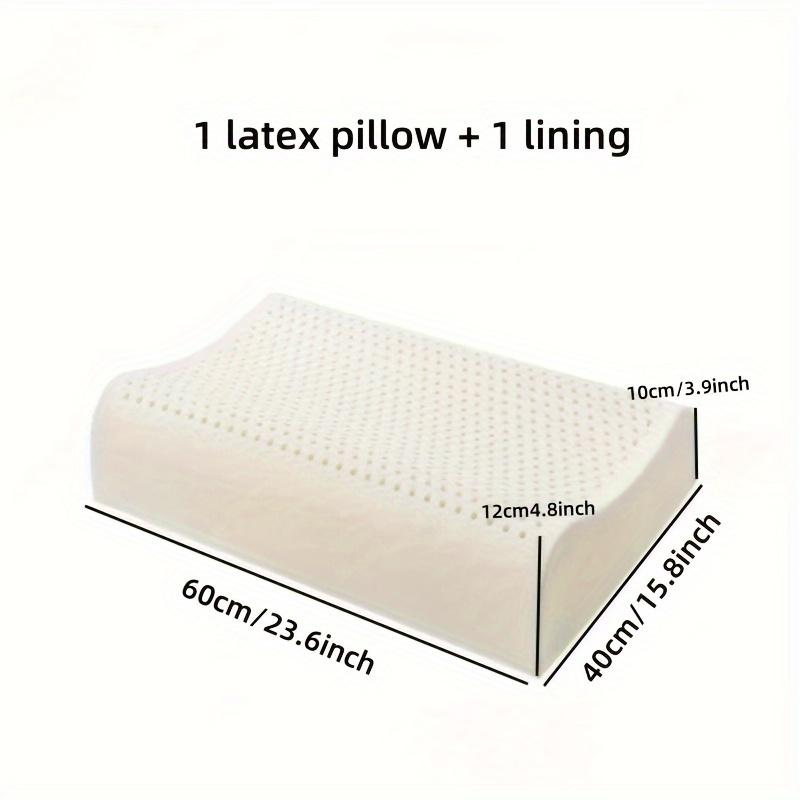 Latex Pillow Smooth Comfortable Sleeping Pillow Breathable Durable Ergonomic Support Latex Pillow for Bedroom Dorm Hotel Bedding