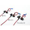 1PC 12V SMALL MEDIUM Car Fuse Add-a-circuit TAP Adapter Micro/Mini/Standard ATM APM Blade Auto Fuse Holder with 10A Blade Fuse Fuse Holders1