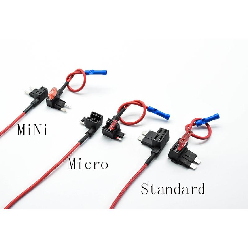 1PC 12V SMALL MEDIUM Car Fuse Add-a-circuit TAP Adapter Micro/Mini/Standard ATM APM Blade Auto Fuse Holder with 10A Blade Fuse Fuse Holders1