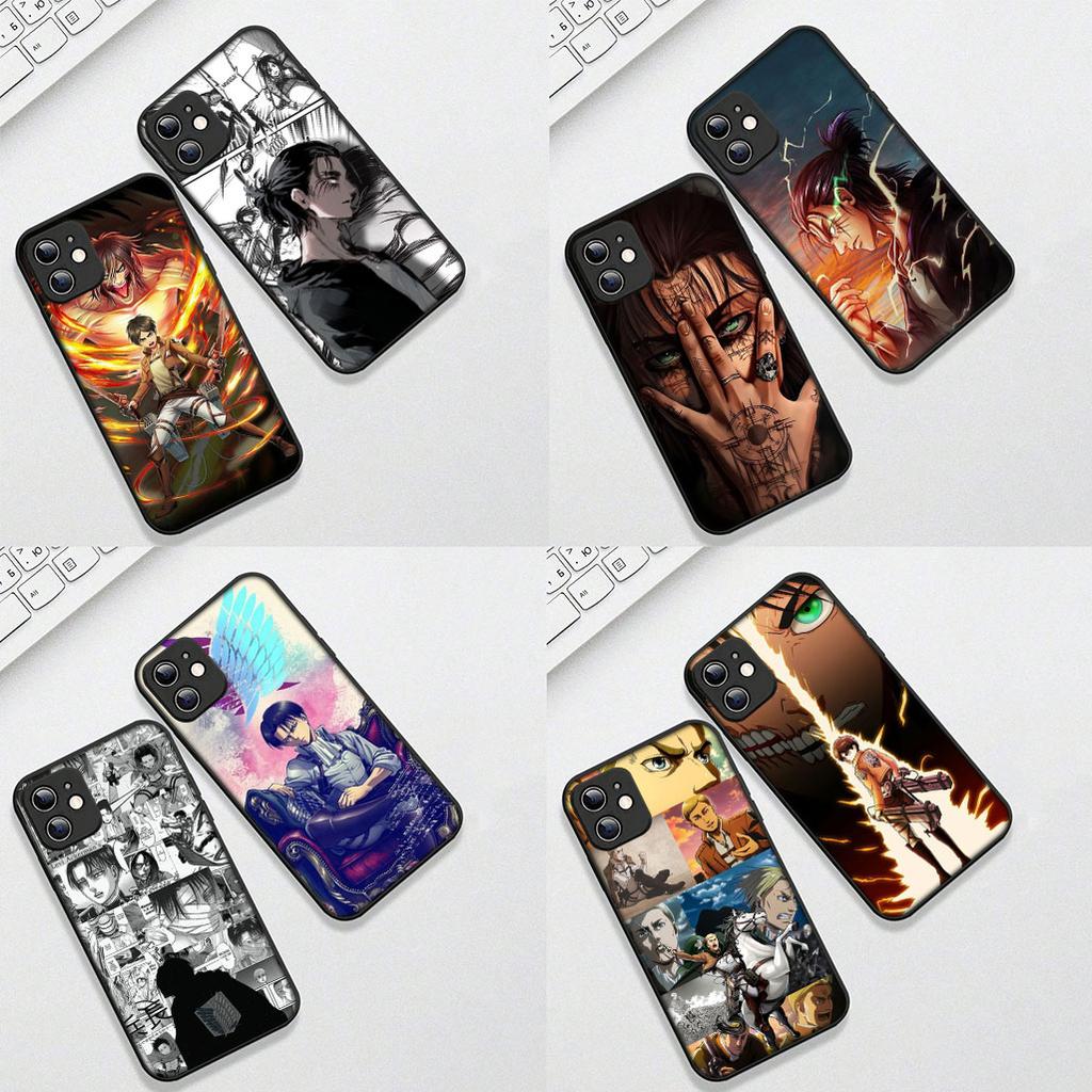 Eren Jaeger Levi Attack On Titan Phone Case for Apple iPhone 17 16 14 15 Plus Pro Max 16E ProMax + 15Plus 15+ 16+ Cover