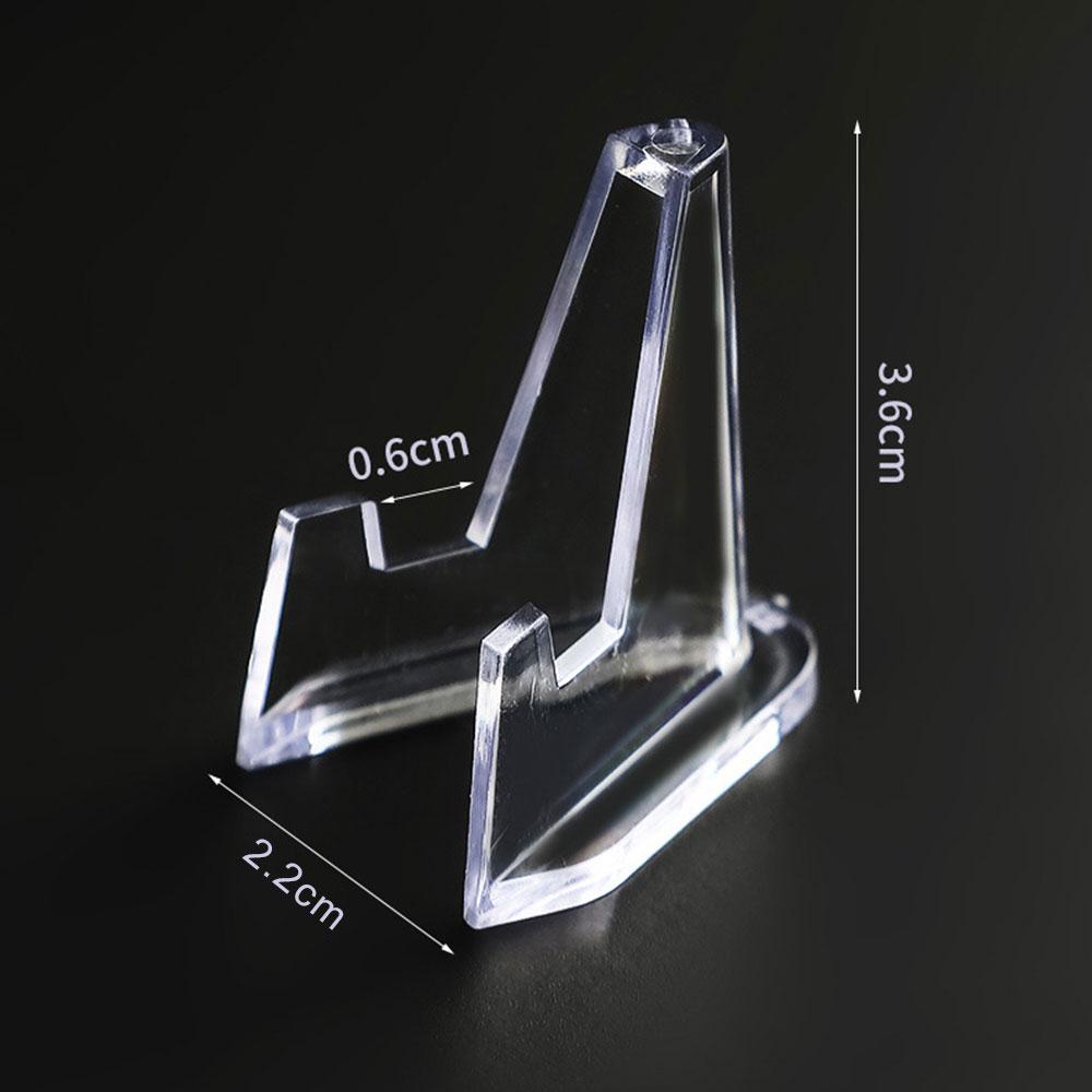 10Pcs/Set Mini Clear Acrylic Easel Stands Coin Display Easel Holder Baseball Sports Cards Stands Trading Graded Card Easel Stand