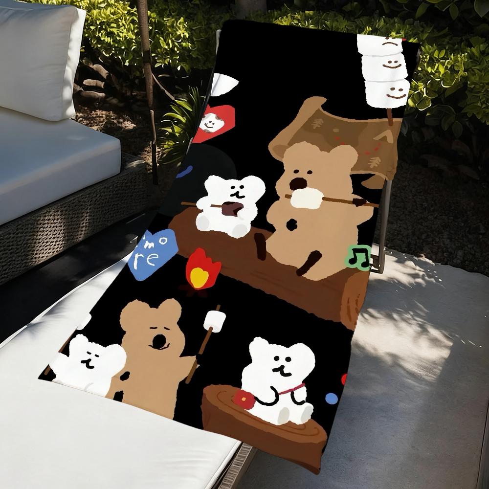 D-Dinotaeng-g CUTE CARTOON Towel Beach Quick Dry Soft Pool Towels Gift for Travel Gym Shower Camping Sports