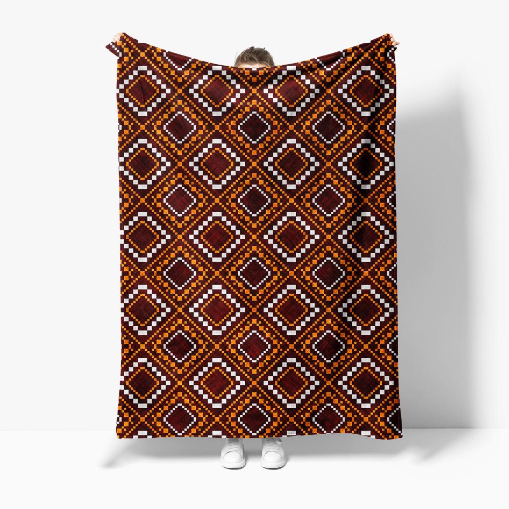 African Print Throw Blanket Dashiki Kilimanjaro Kilim Pattern Cotton Sofa Bed Throw for Home Decor Gift 130x150cm51x59in