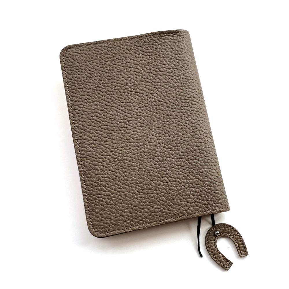

Gratia Horseshoe Book Cover with A6 Genuine Embossed Stylish and Made in G011KH Bookmark, Size, Paperback, Leather, Shrink-Resistant Leather, Cute,