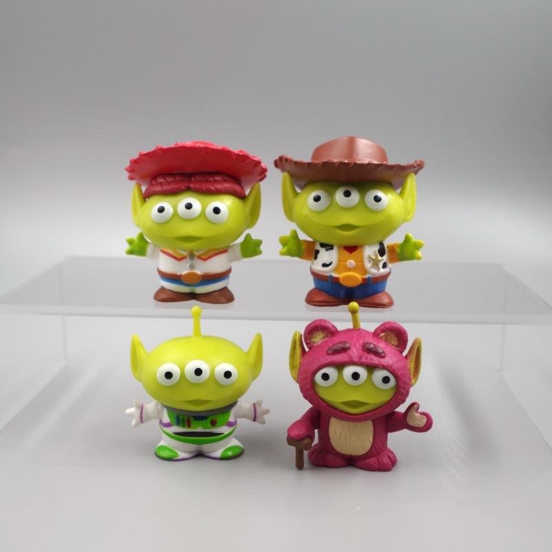 

4Pcs/Kit Animation Plaything Story Green Aliens Buzz Lightyear Action Figure Miniature Decoration Collector Adorable Plaything Figure Kid Present