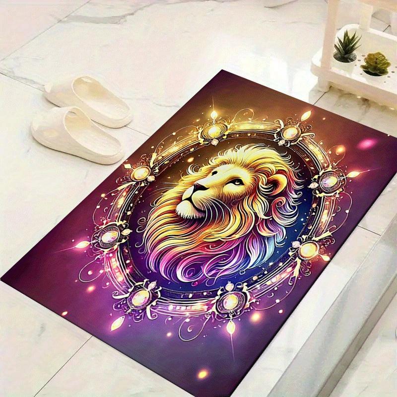 1pc Order of the Lion Print, Design Indoor Area Rug, Soft, Anti-Slip, and Durable Gaming Room Decor for Bedroom, Living Room, and Exercise R